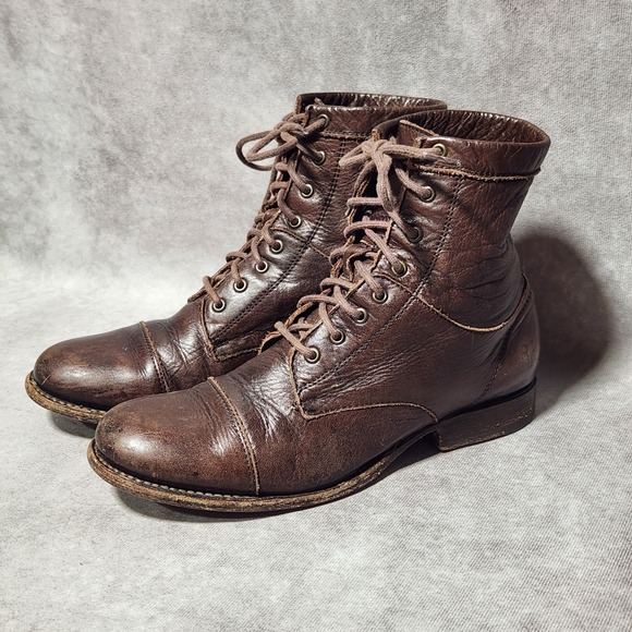 Frye | Shoes | Frye Erin Lace Up Dark Brown Leather Cap Toe  display picture 1